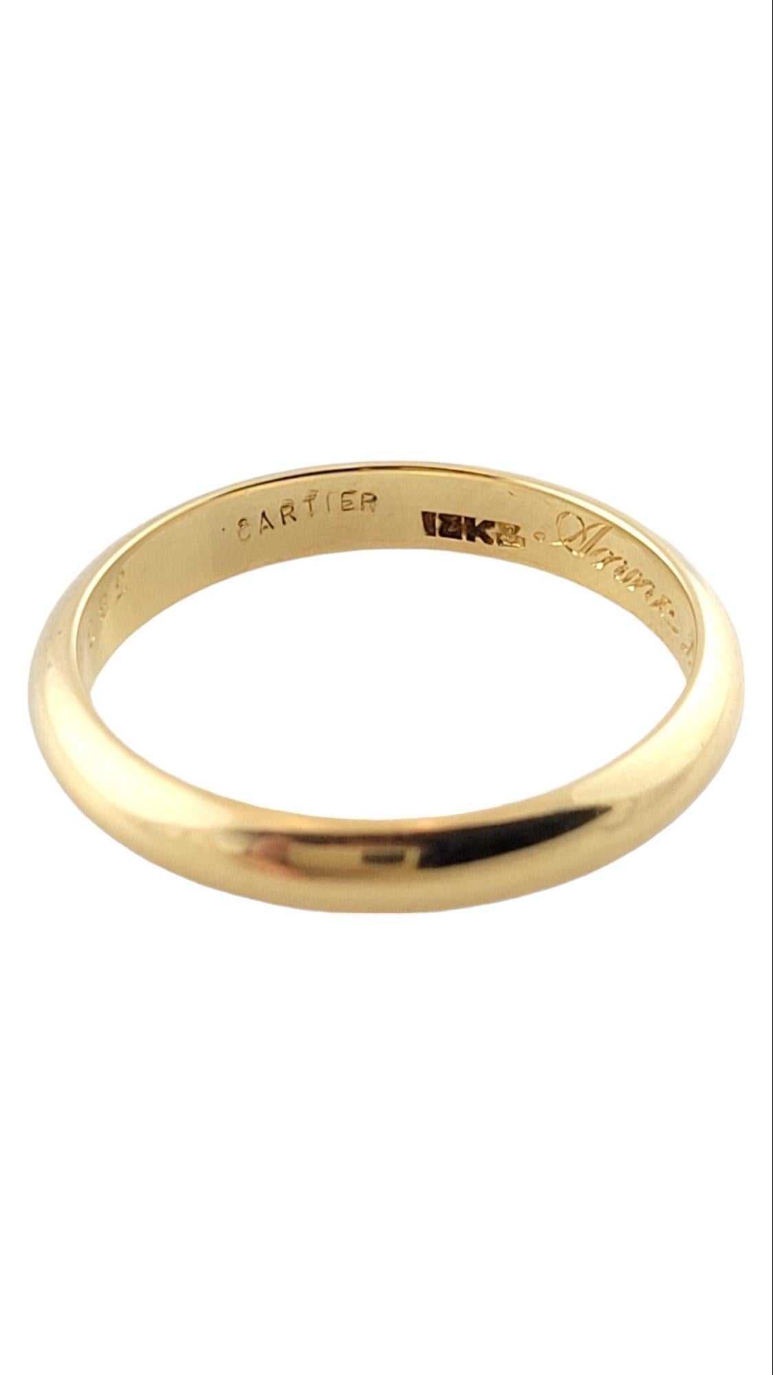  18K Yellow Gold Cartier Wedding Band Size 10.25 #15825 1