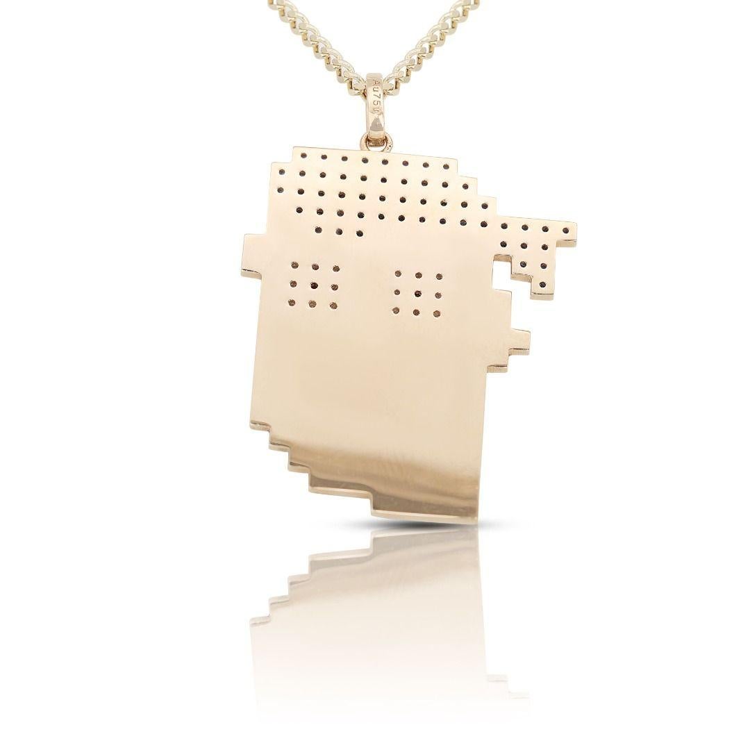 18K Yellow Gold Cartoon Necklace For Sale 1