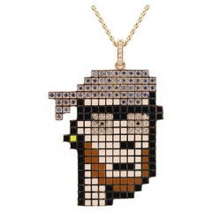 18K Yellow Gold Cartoon Necklace