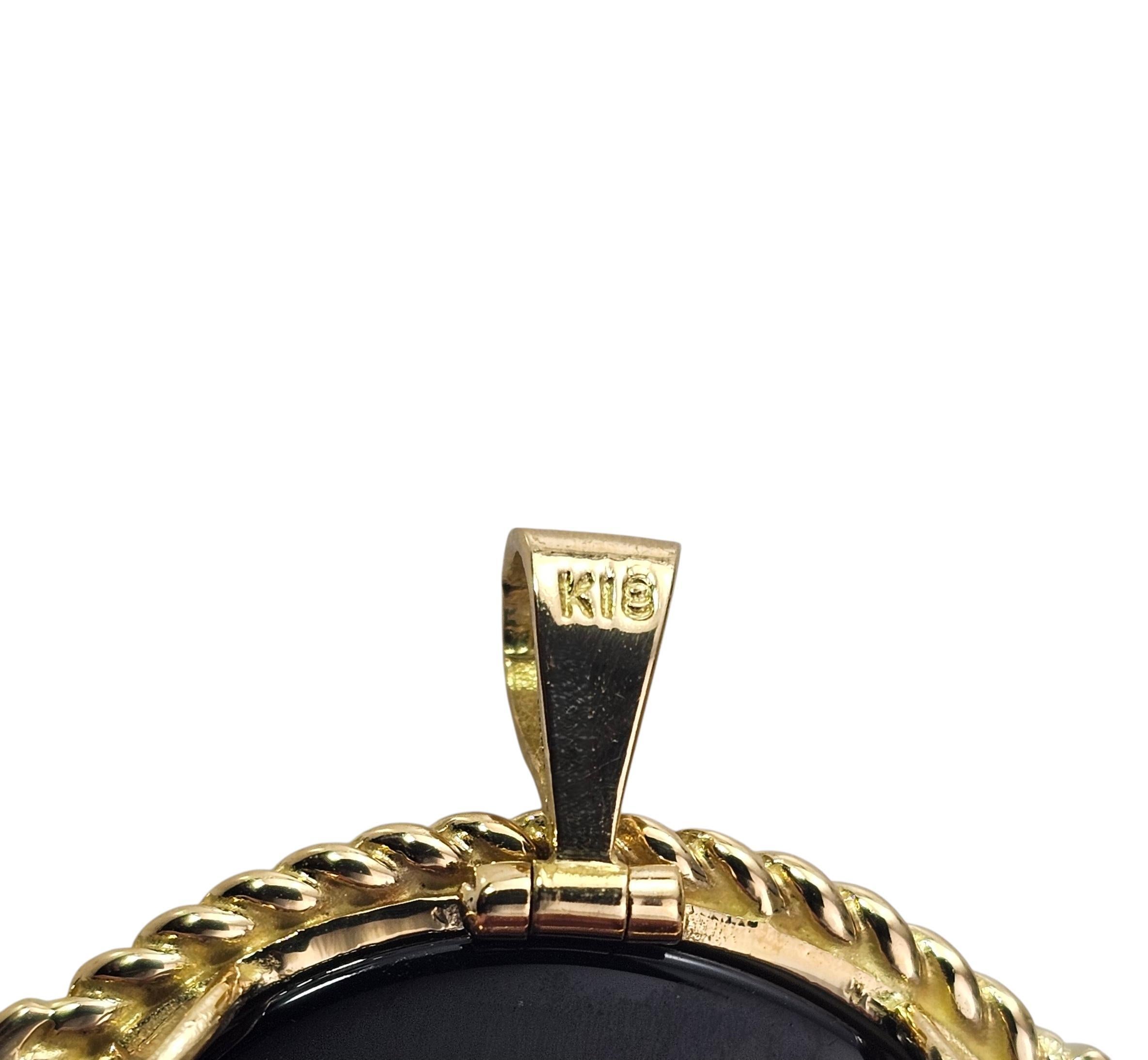 Donna Spilla/pendente in oro giallo 18K con cammeo intagliato in agata #24069 in vendita