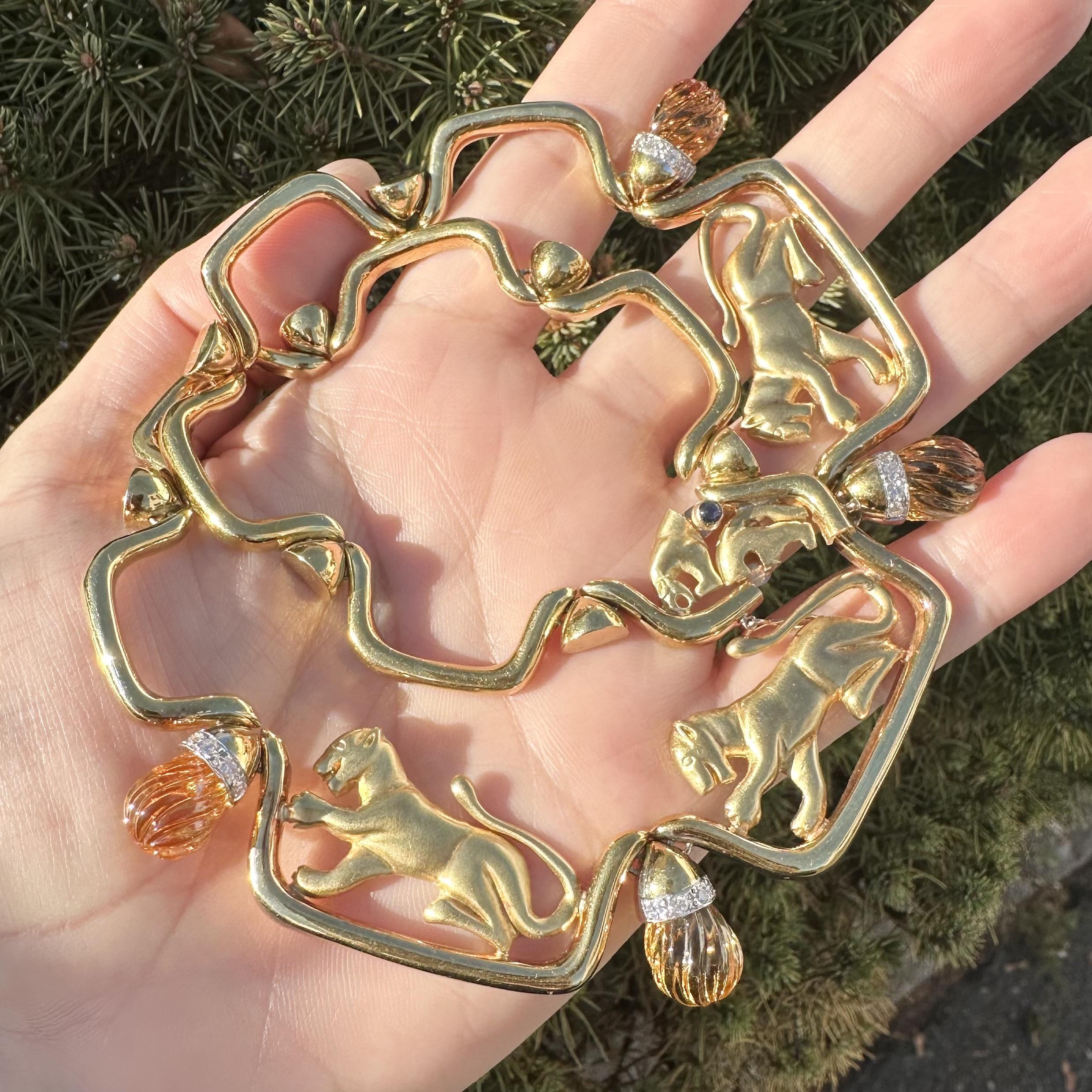 --Pierre(s) :...
(4) Citrine naturelle véritable - sculptée - couleur orange - 13.8x10.1mm chaque (approx.)
(16) Diamants naturels authentiques - taille ronde brillante - sertis en pavé - beaux diamants blancs brillants - 0,30ctw (approx.)
(1)