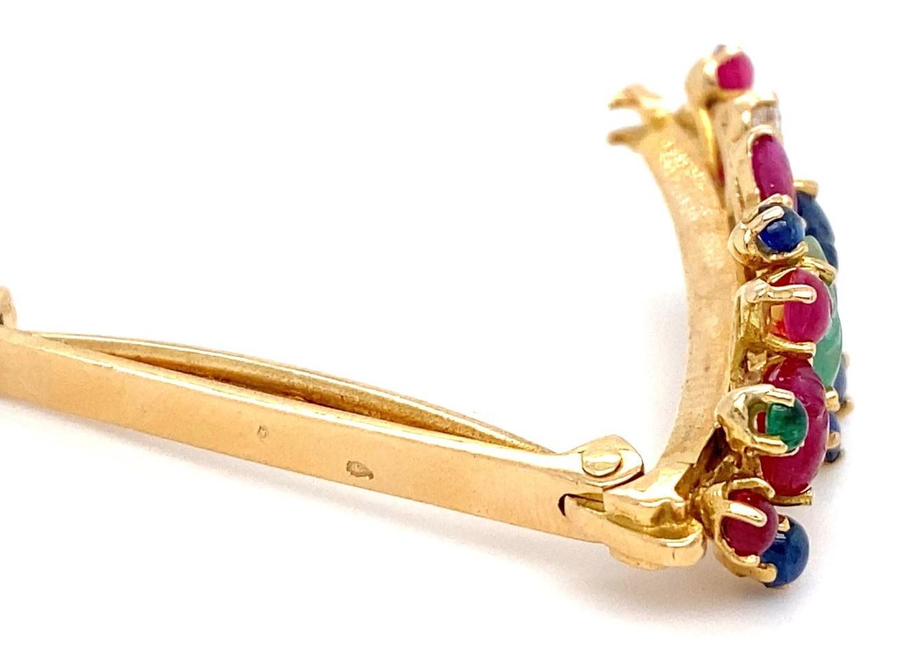 18 Karat Gelbgold & geschnitzter mehrsteiniger Krawattenklammer mit Diamanten für Damen oder Herren im Angebot