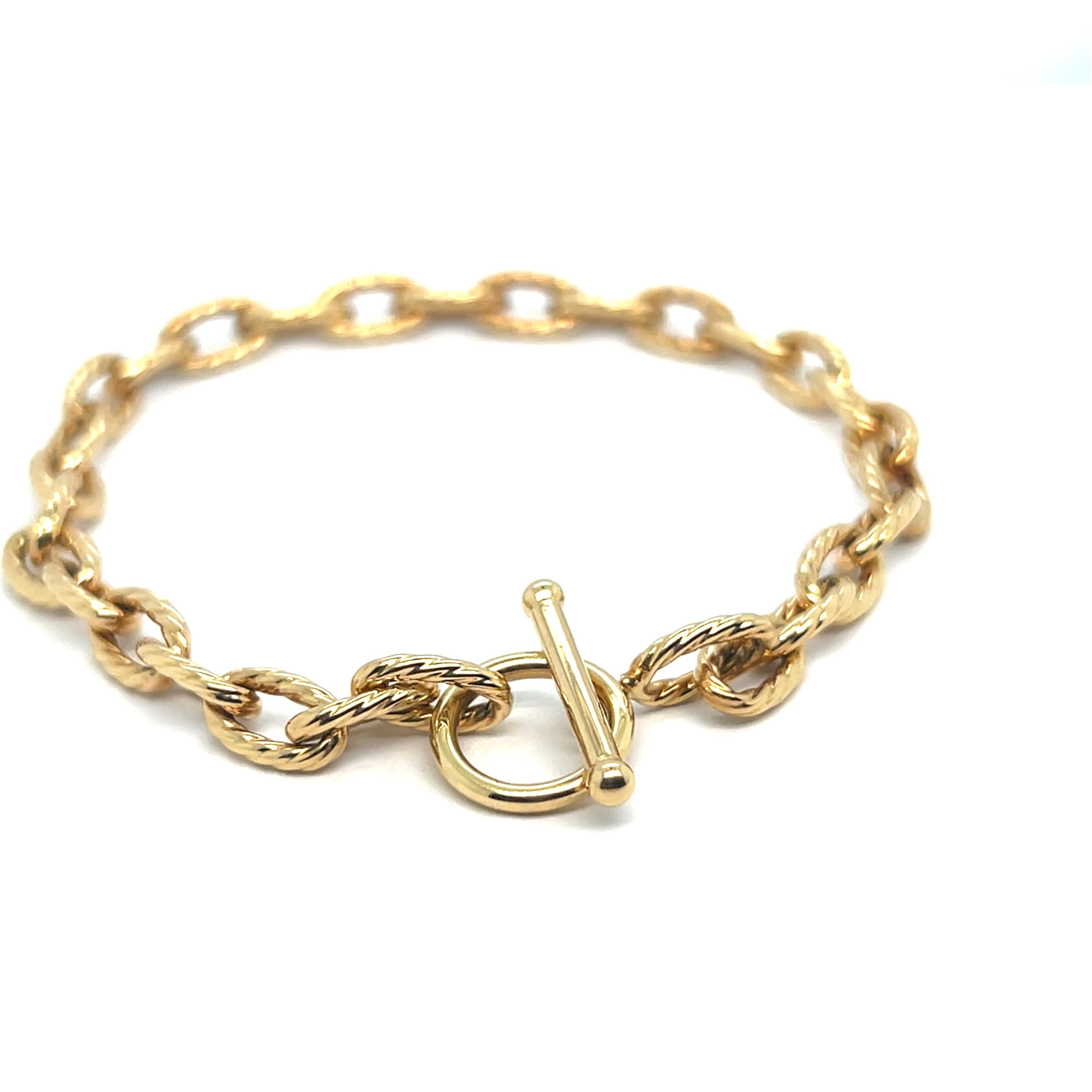Baroque Bracelet en chaîne en or jaune 18K en vente