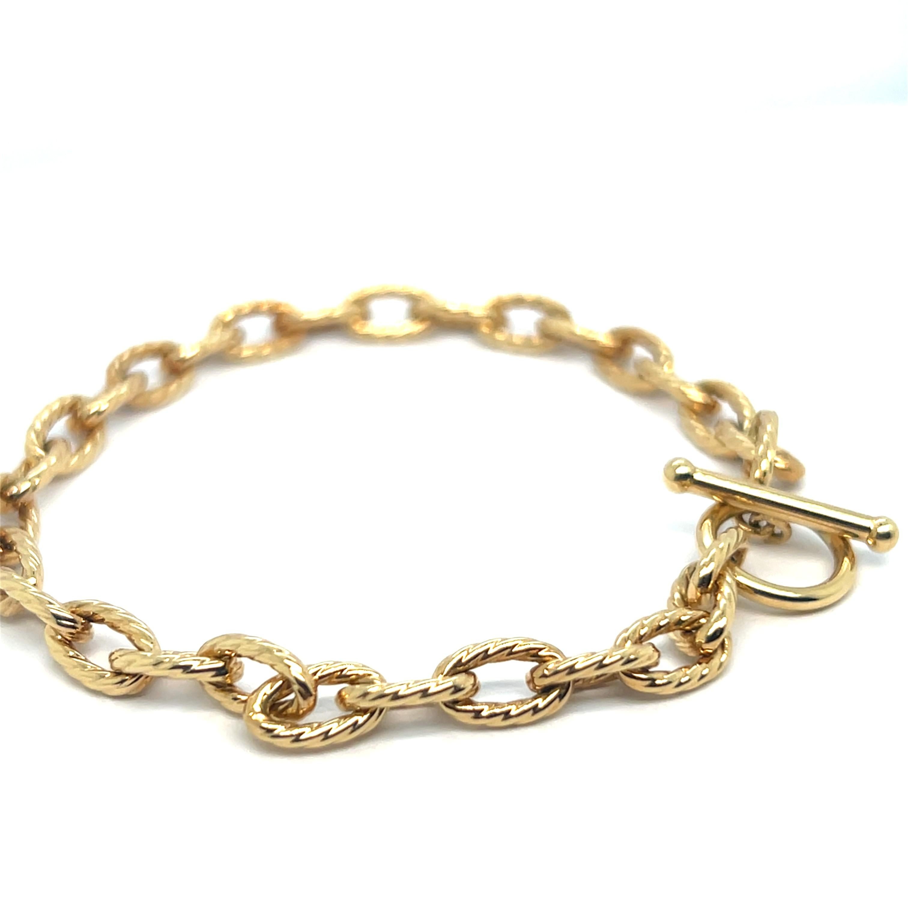 Bracelet en chaîne en or jaune 18K Unisexe en vente