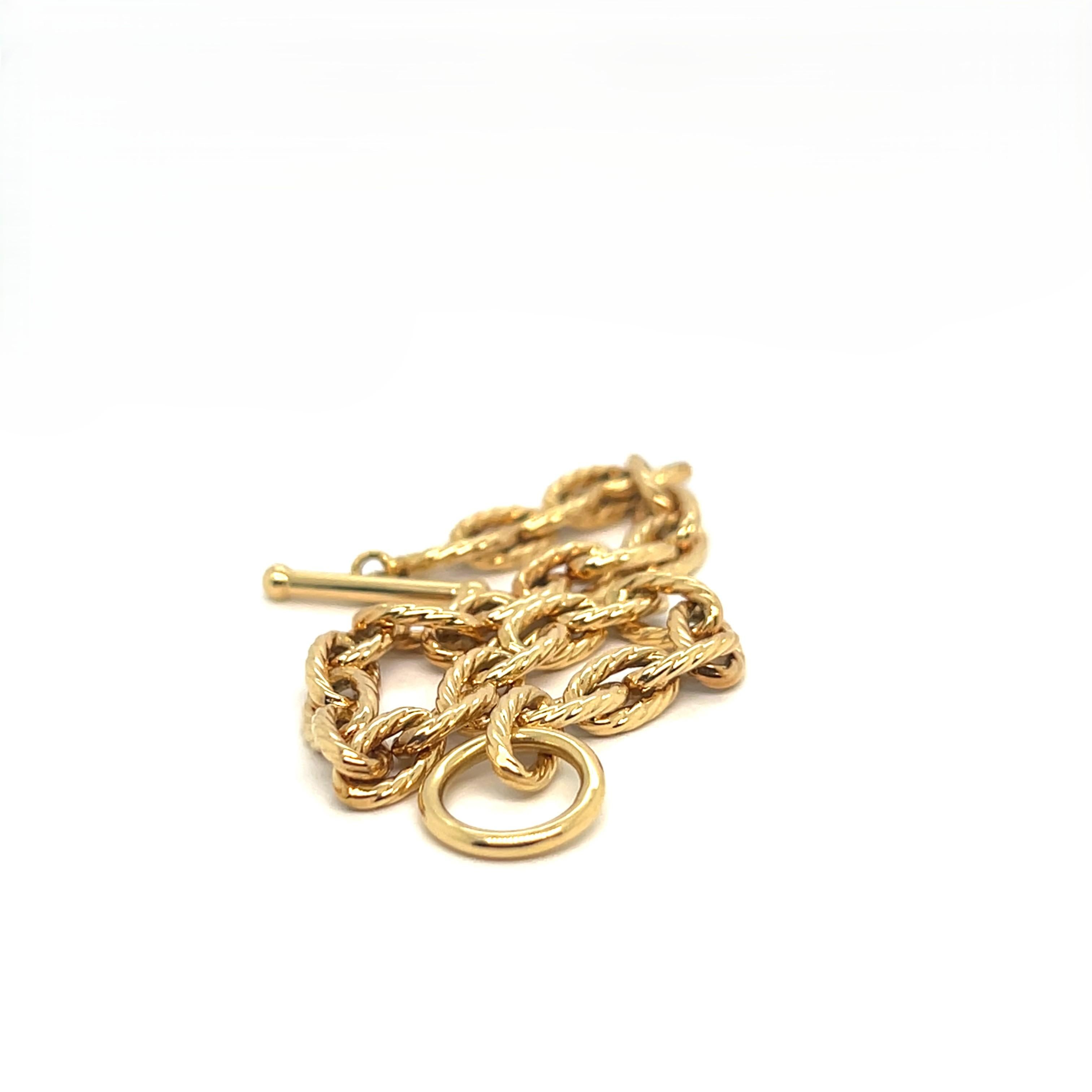 Bracelet en chaîne en or jaune 18K en vente 2