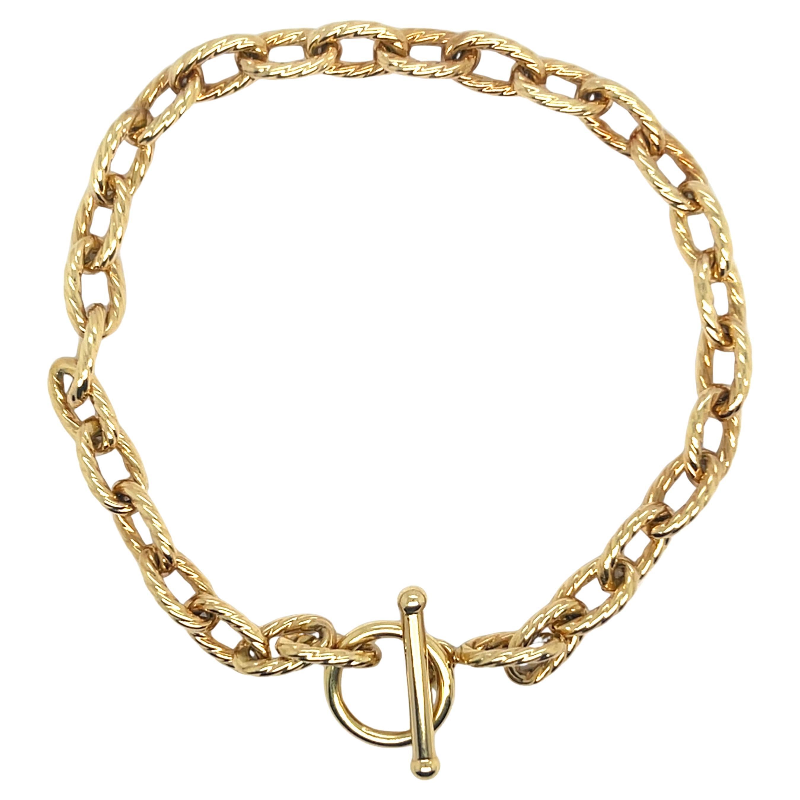 18K Yellow Gold Chain Bracelet