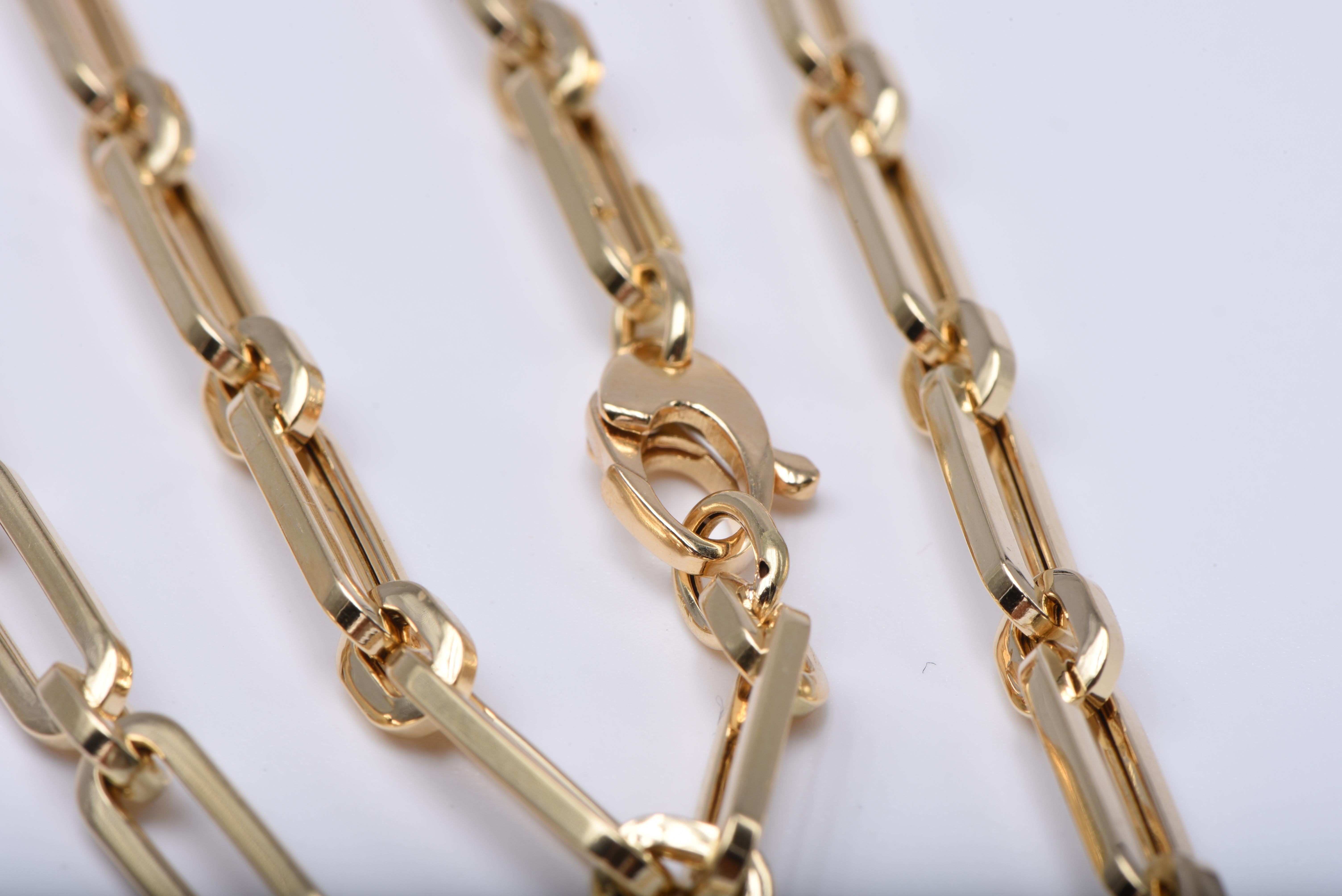 Women's or Men's 18K Yellow Gold Chain