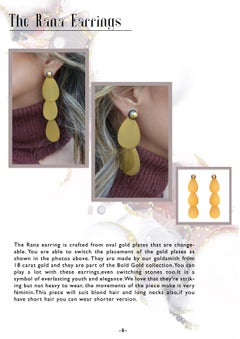 18k yellow gold chandelier earrings