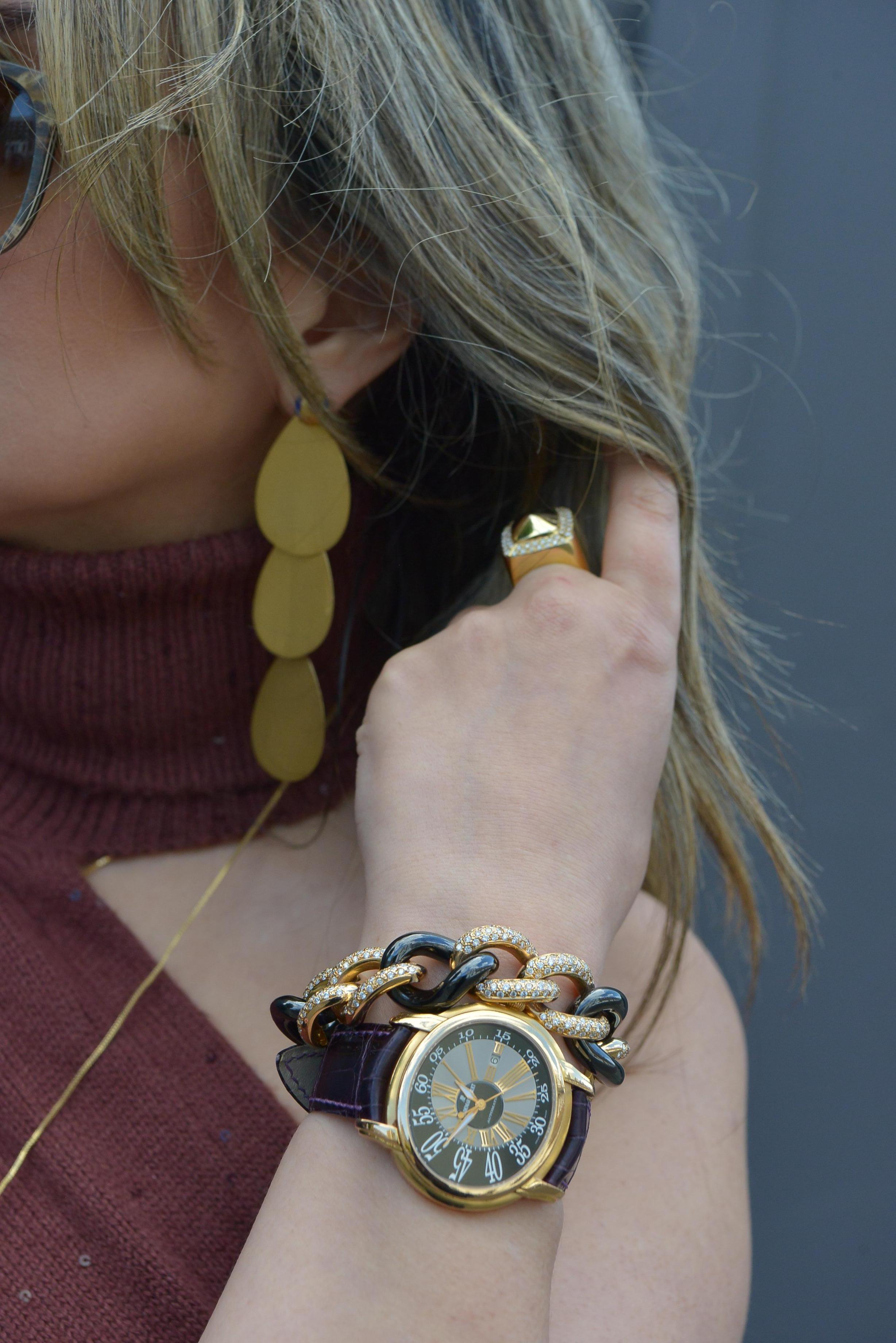 Femenino o masculino Pendientes araña de oro amarillo de 18k en venta