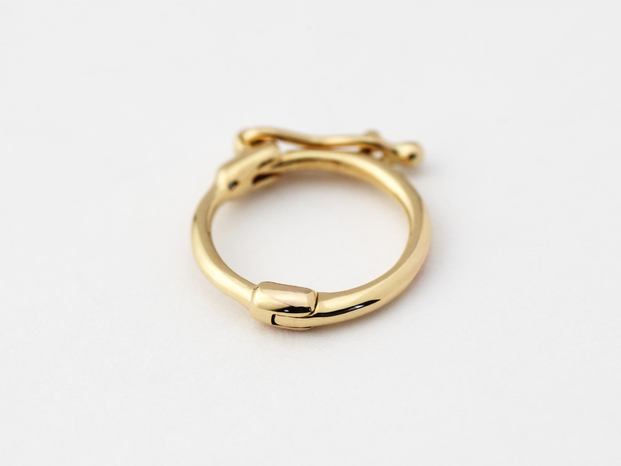 18 Karat Gelbgold Charm Enhancer, Connector, Offener Link (Moderne)