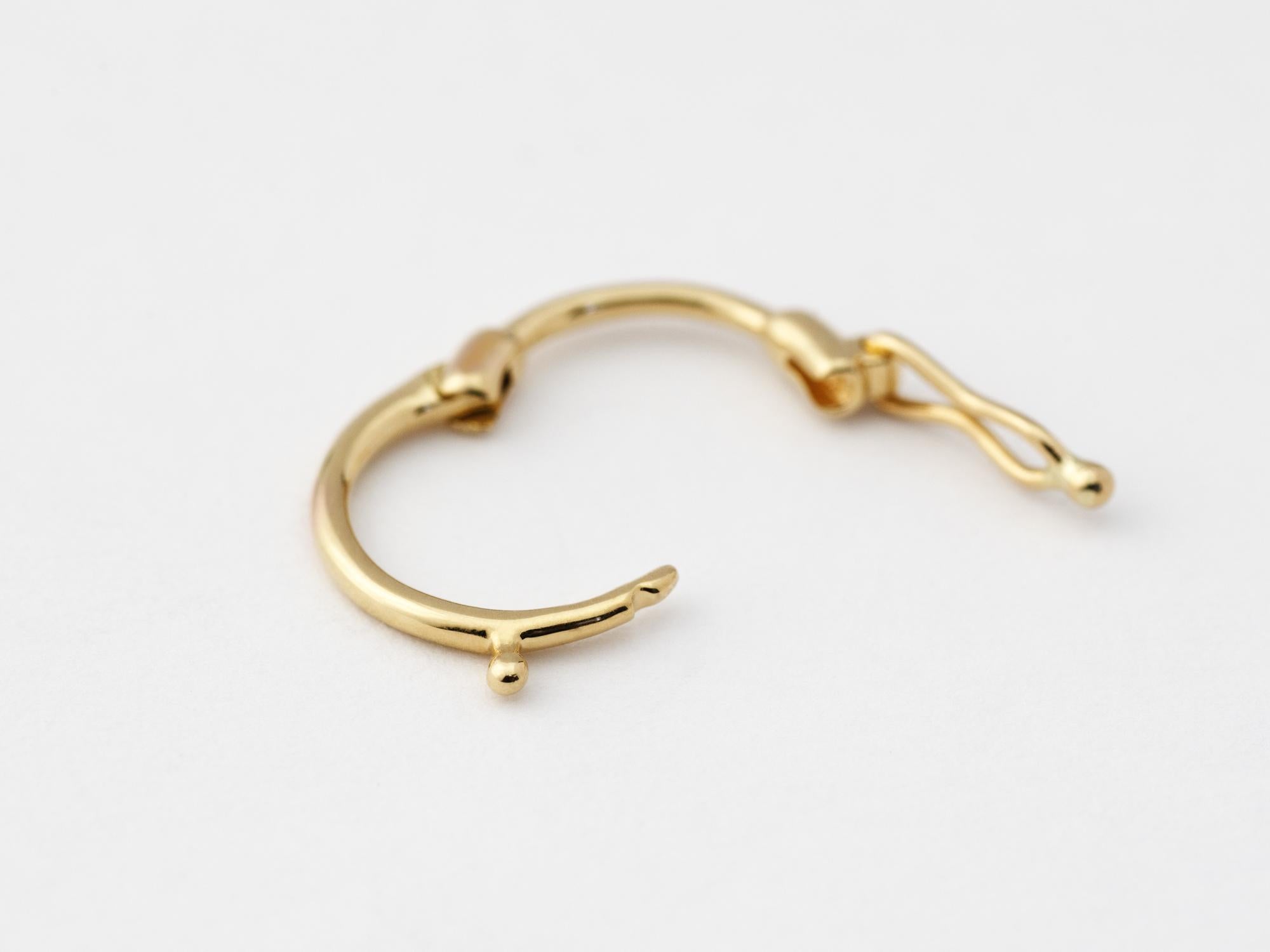 18 Karat Gelbgold Charm Enhancer, Connector, Offener Link im Zustand „Neu“ in Valencia, CA