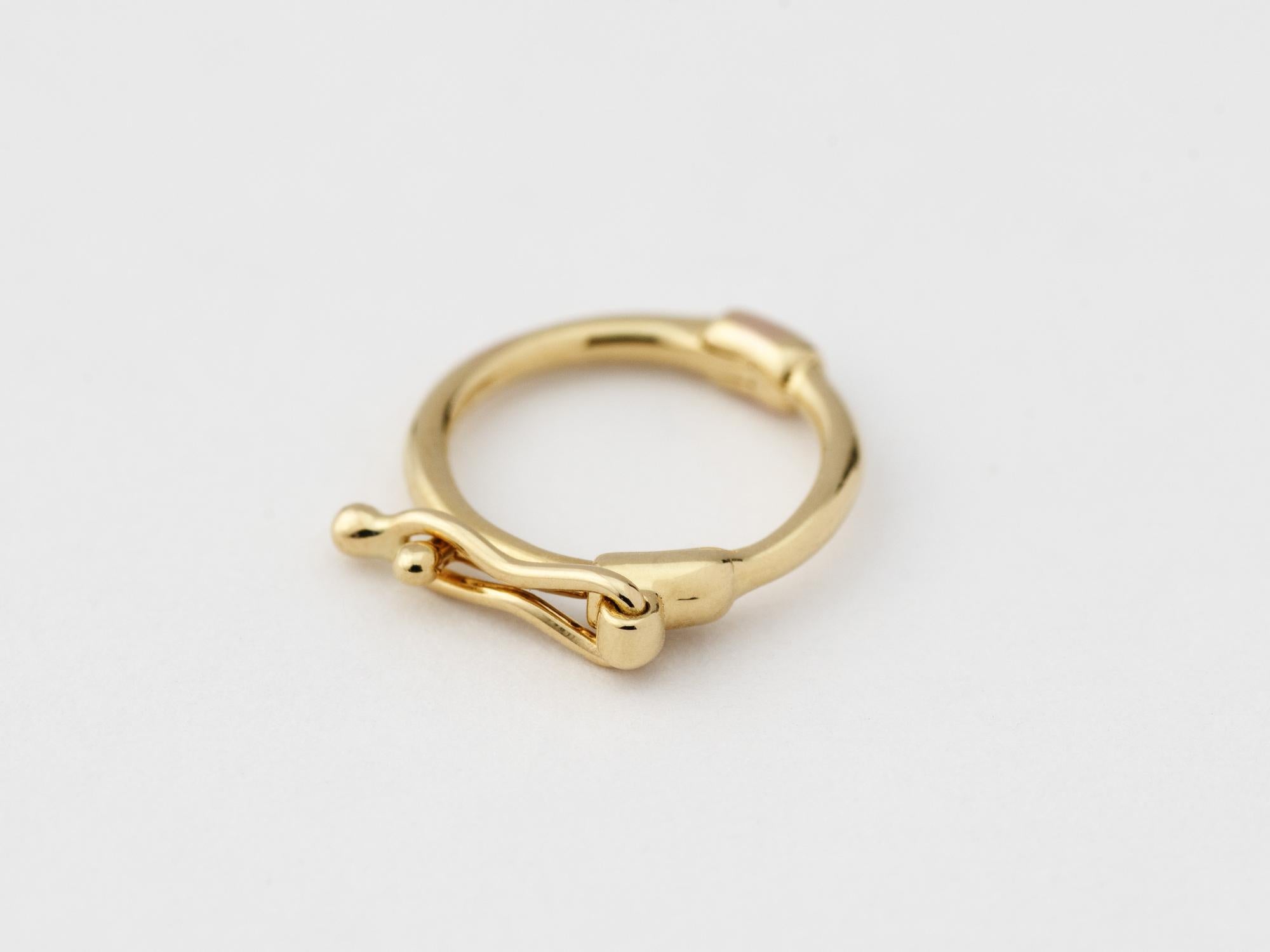 18 Karat Gelbgold Charm Enhancer, Connector, Offener Link für Damen oder Herren