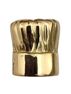 18K Yellow Gold Chefs Hat Pendant  #22342