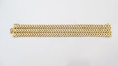 Gold Bracelet Chevron Pattern