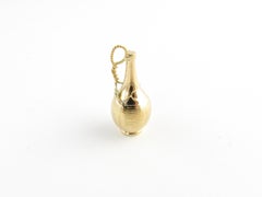 18K Yellow Gold Chianti Bottle Charm