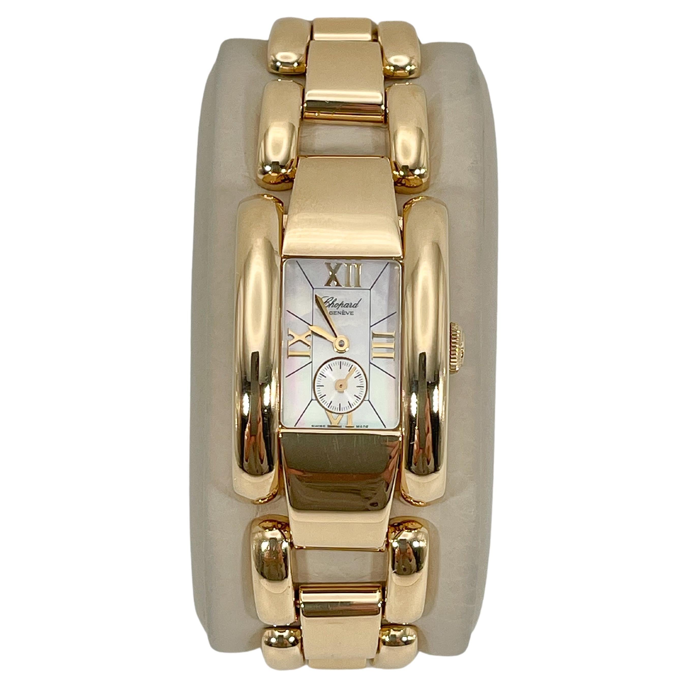 18K Yellow Gold Chopard La Strada with Rare Mother of Pearl Dial For Sale