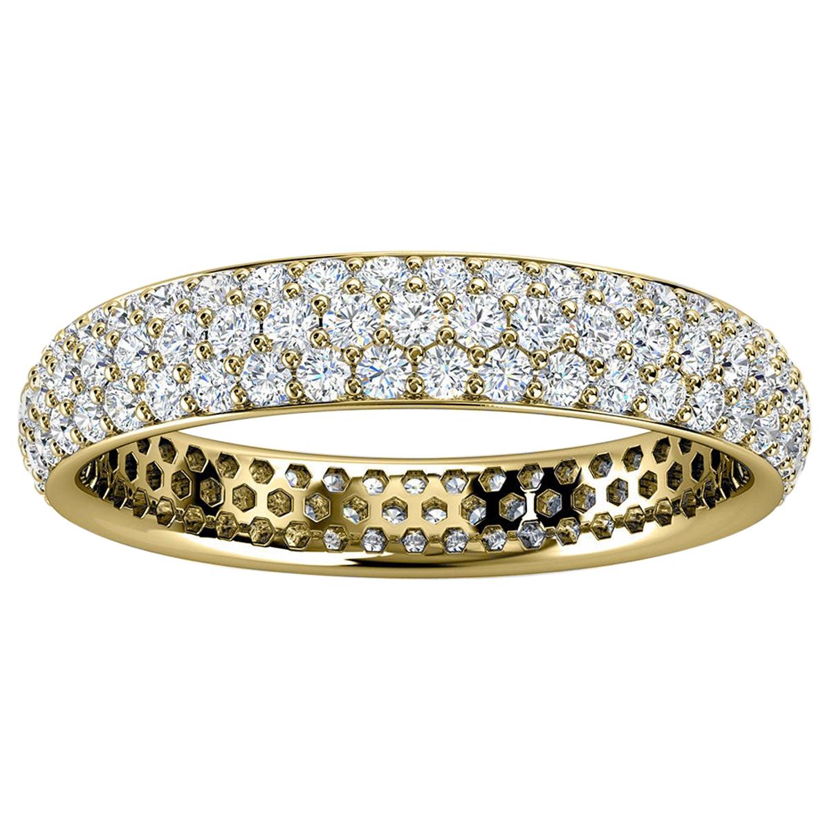 18K Yellow Gold Christa Three Row Eternity Diamond Ring '4/5 Ct. Tw'