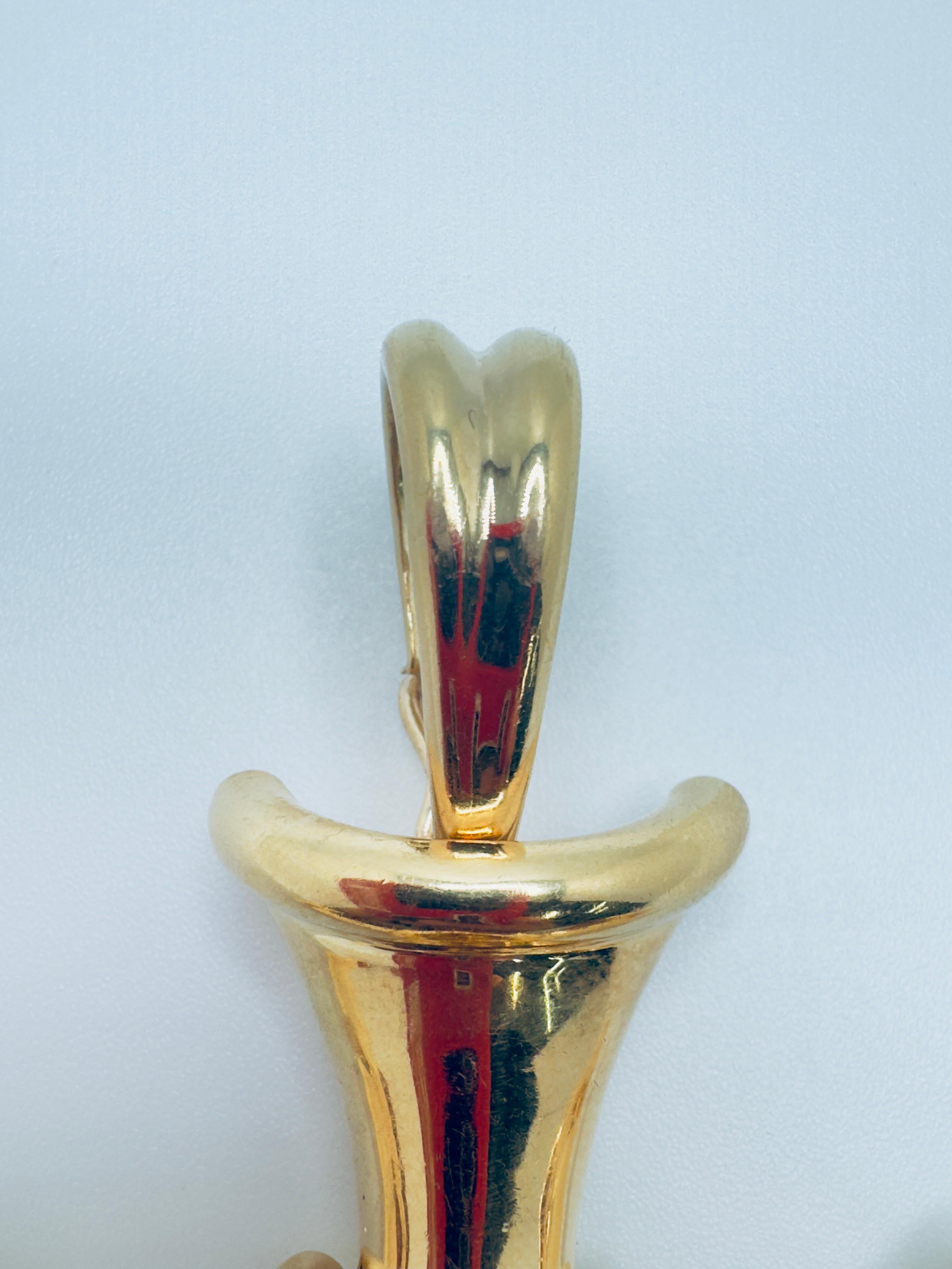 Cruz Francesa de la Fe Cristiana de Oro Amarillo de 18K en venta 2