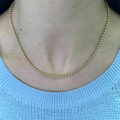 18k yellow gold chunky ball shaped chain necklace