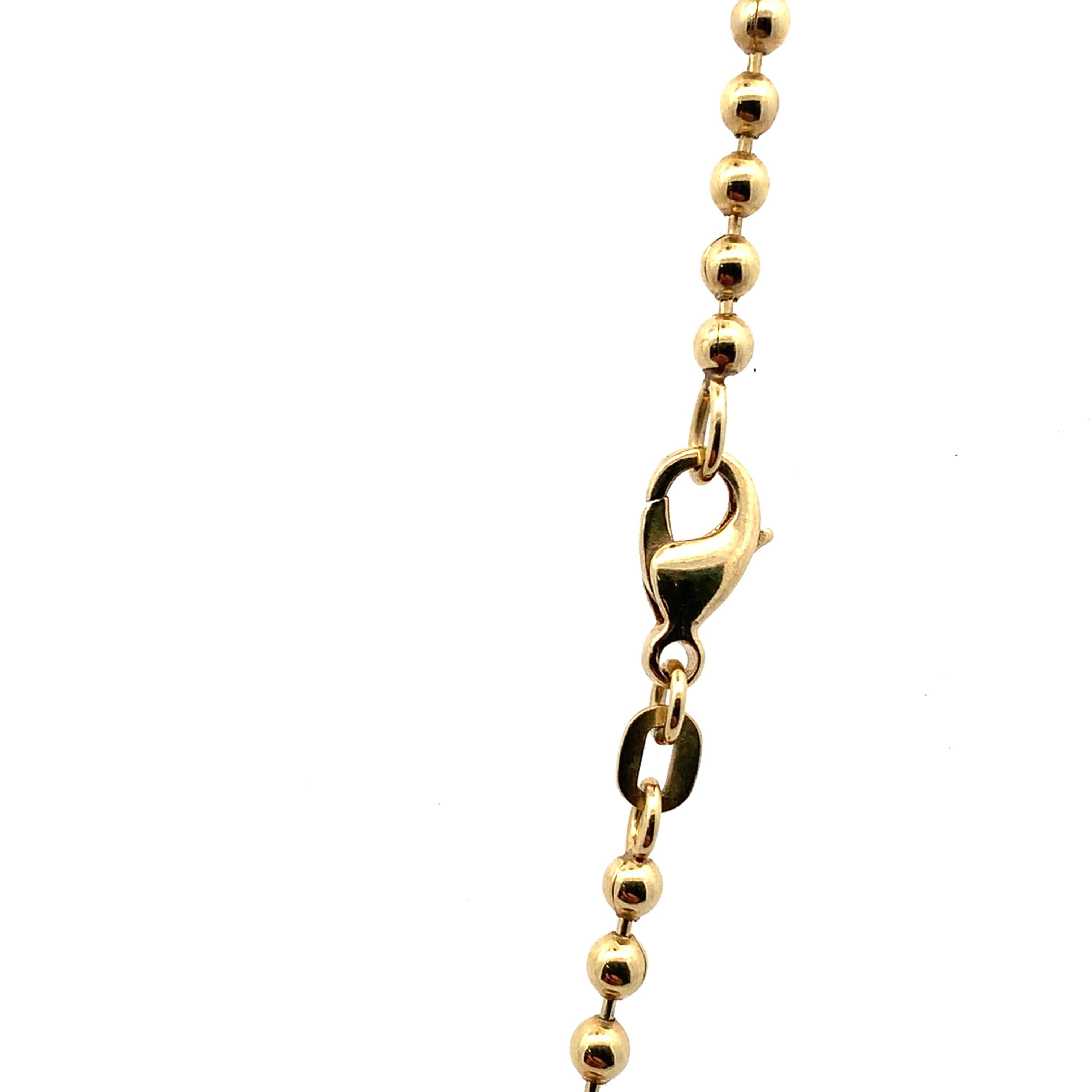 18k yellow gold chunky ball shaped chain necklace For Sale 2