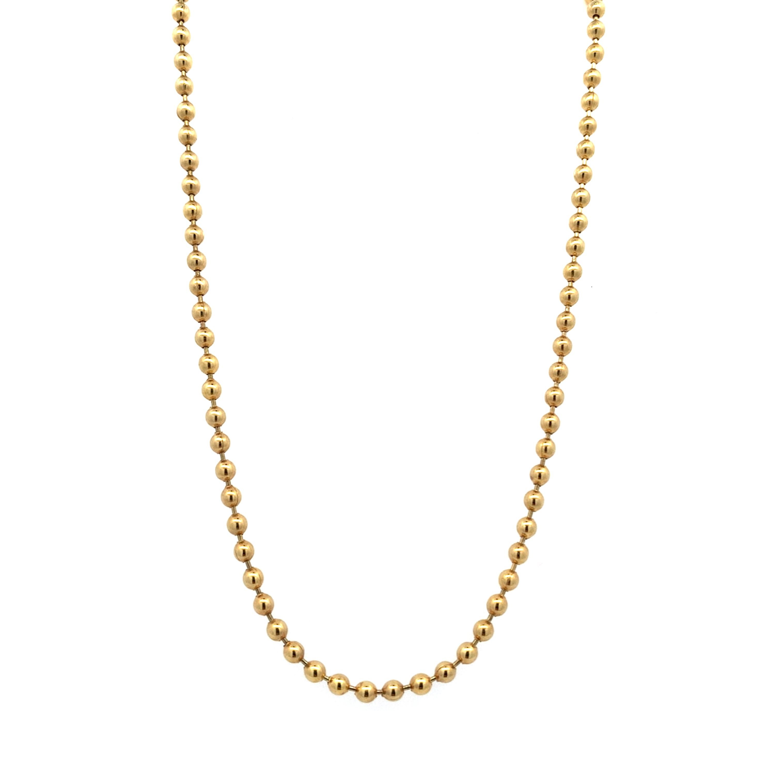 18k yellow gold chunky ball shaped chain necklace For Sale 3