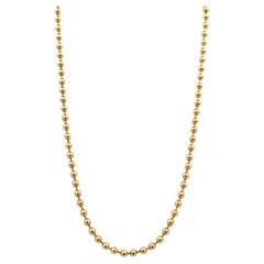 18k yellow gold chunky ball shaped chain necklace