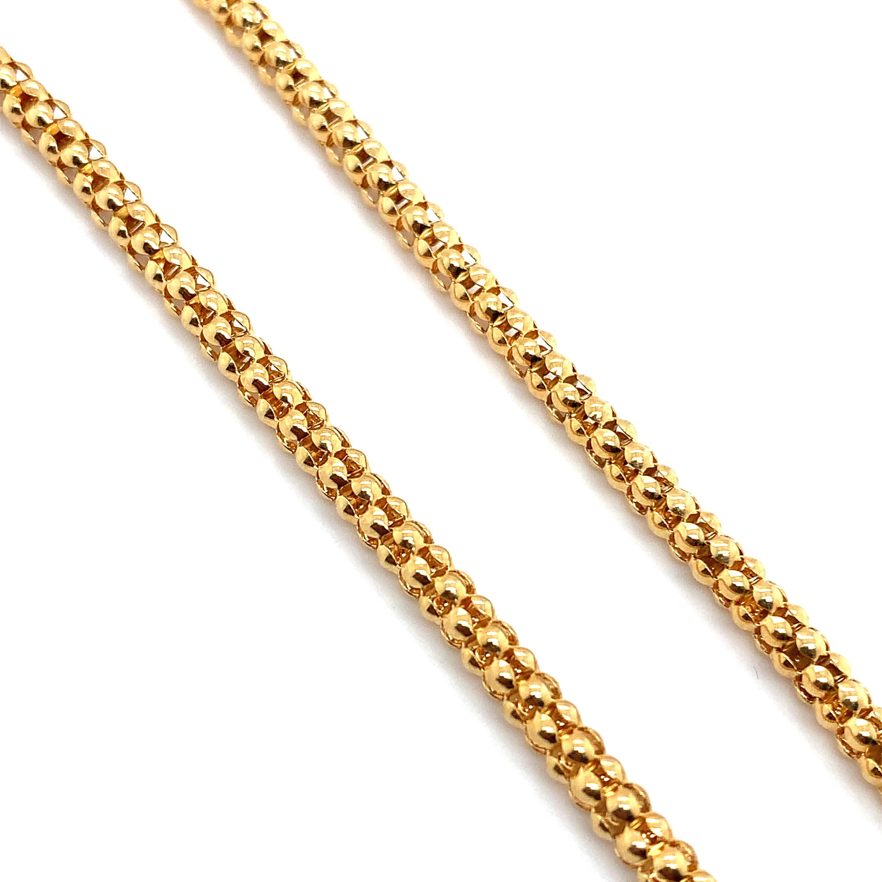 Collier en or jaune 18k avec pendentif en forme de goutte en vente 2
