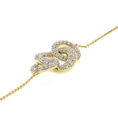 18k Yellow Gold Circle Diamond Bracelet '3/4 Ct. Tw'