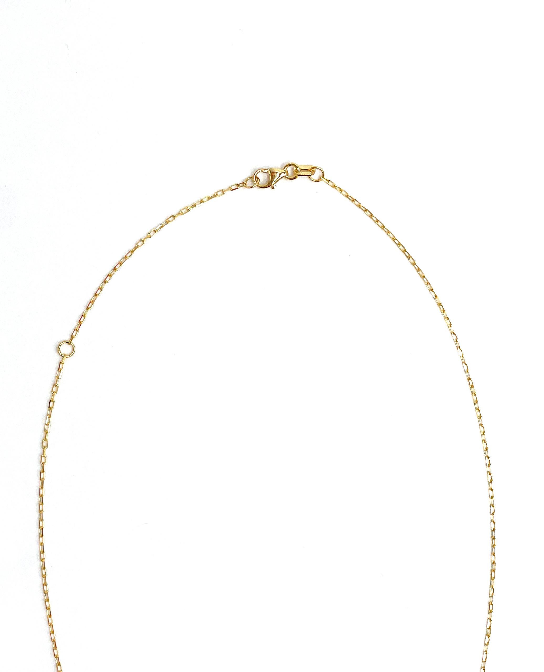Collar de Diamantes Círculo de Oro Amarillo de 18 K en Nuevo Estado en Old Tappan, NJ