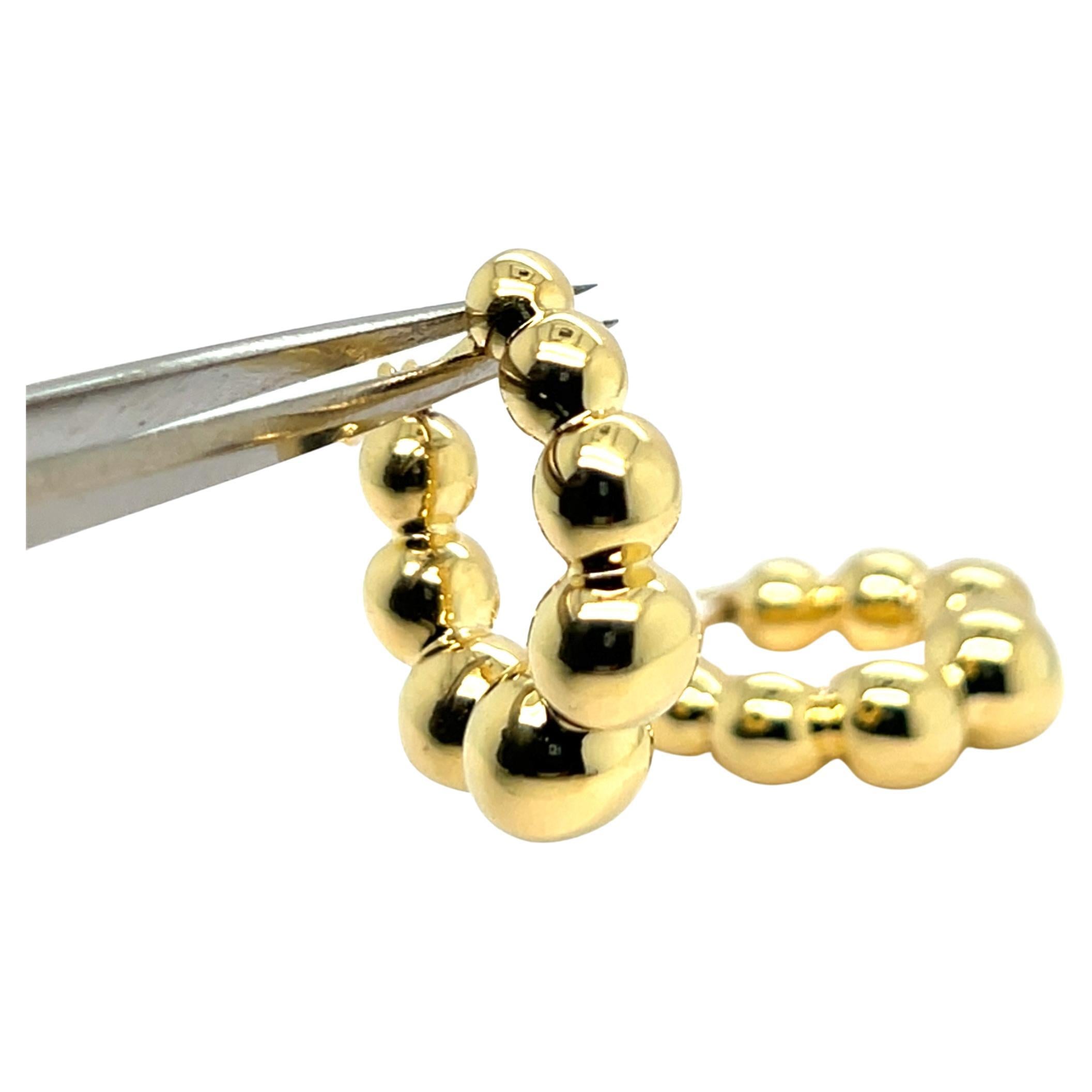 Orecchini a cerchio in oro giallo 18K in vendita