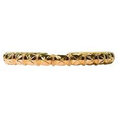 18K Yellow Gold Classic Diamond Bangle with Natural Diamonds IdunnCollection