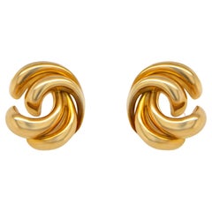 18k Yellow Gold  Clip On Earrings 