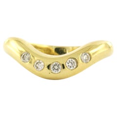 18k Yellow Gold Cocktail Ring with 0.20ct Diamonds, Size 5.25