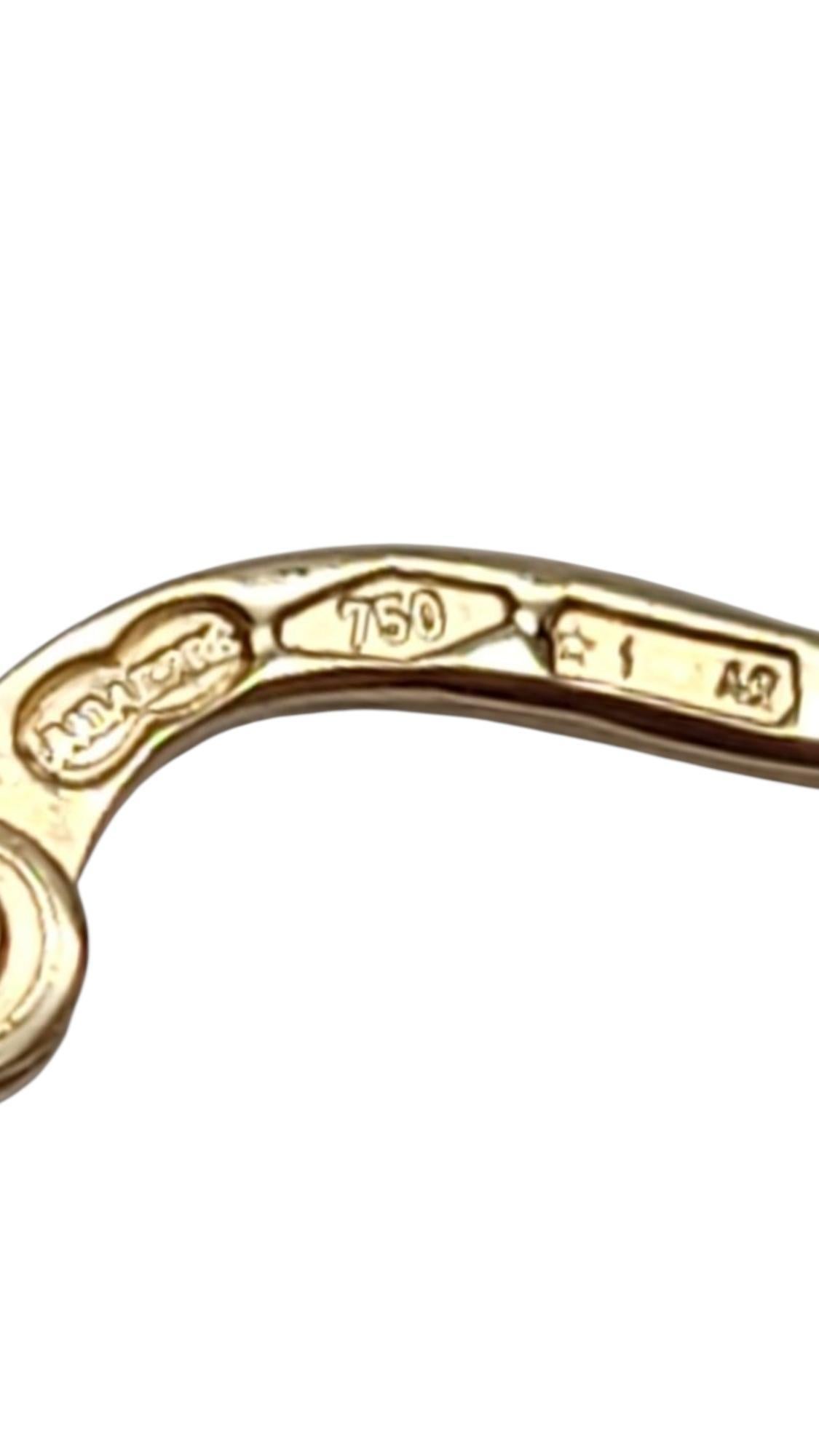 18K Yellow Gold Coil Hoop Earrings #21953 en vente 3