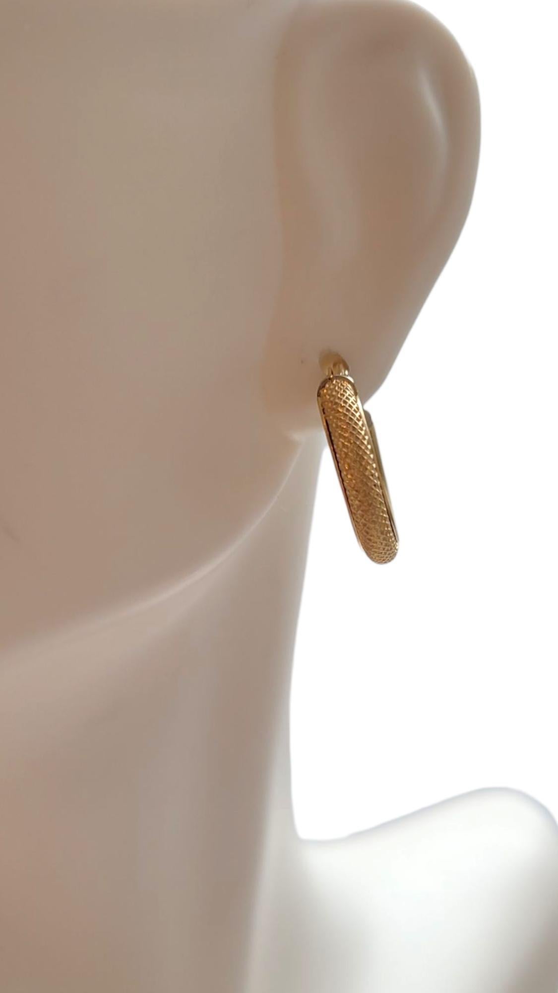 18K Yellow Gold Coil Hoop Earrings #21953 en vente 5