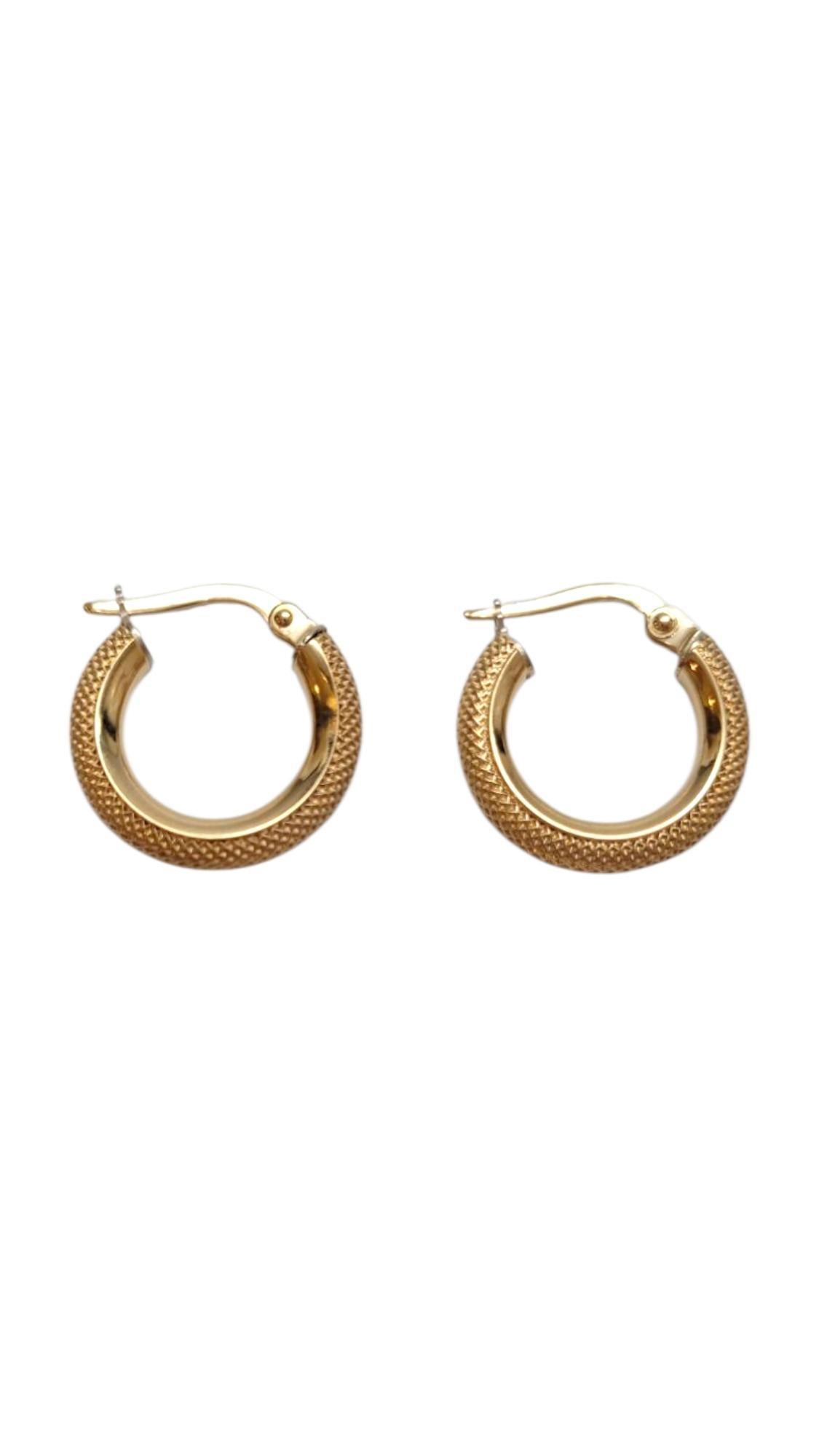 18K Yellow Gold Coil Hoop Earrings #21953 en vente