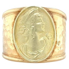 18k Yellow Gold Coin Ring