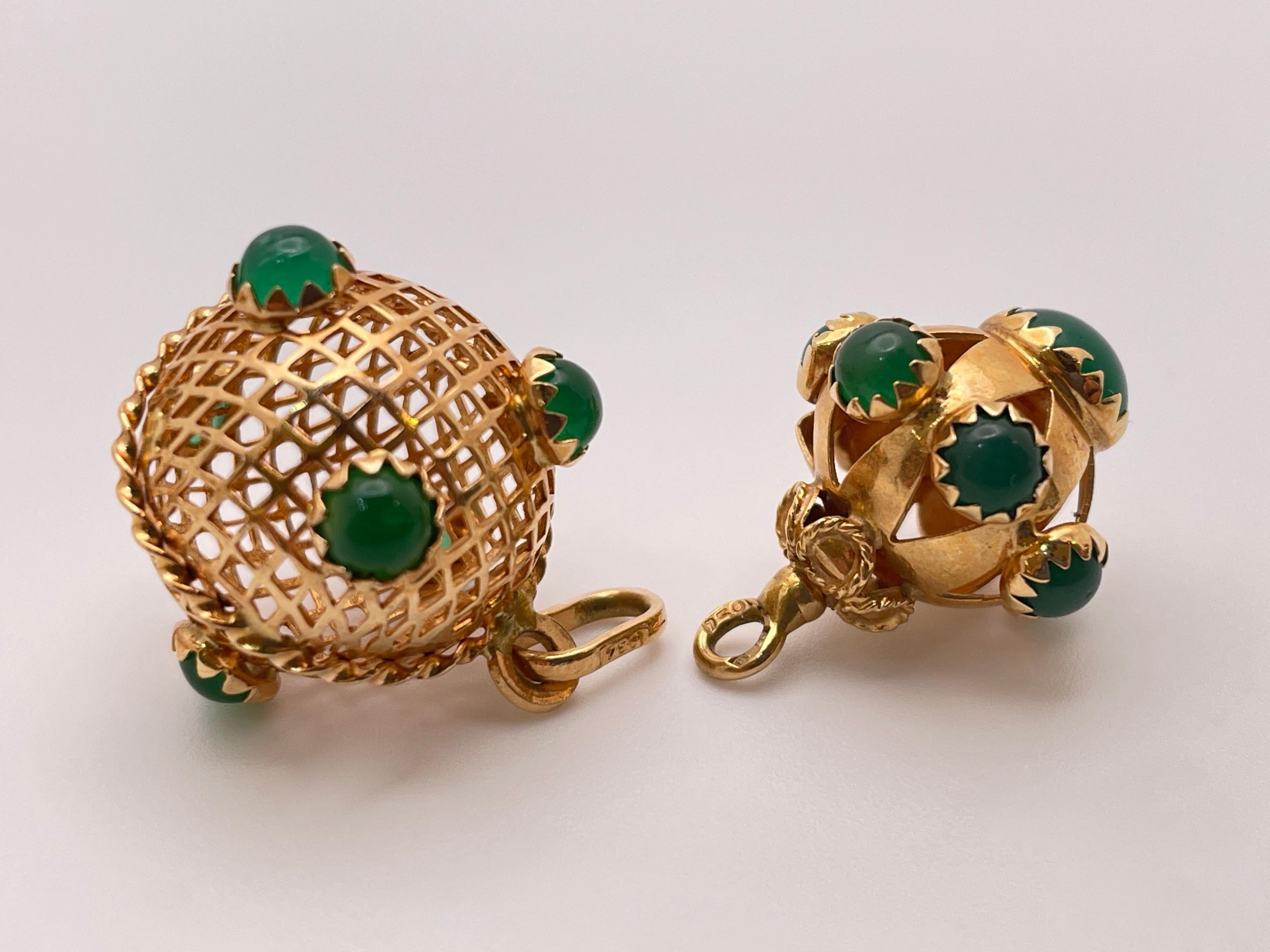 Set di charme con pietre colorate in oro giallo 18K per bracciali e collane in vendita 10
