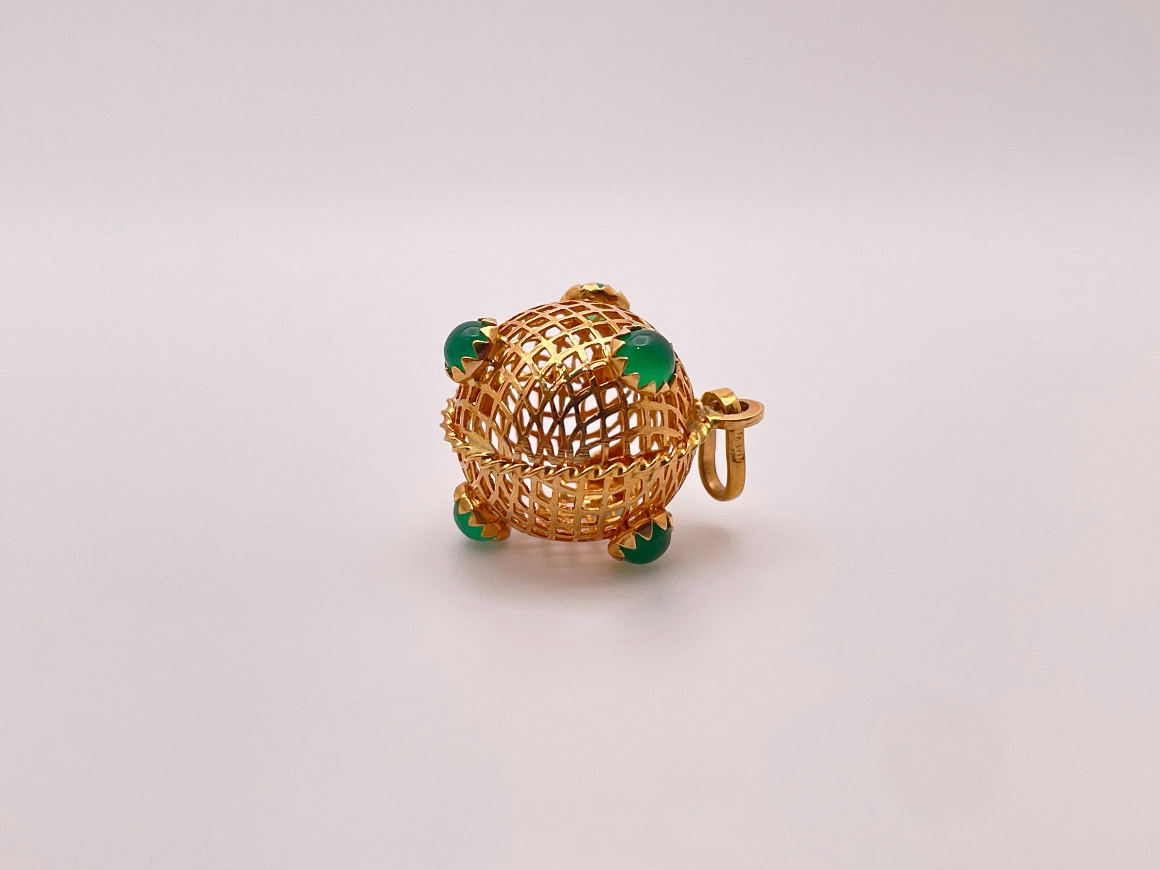 da uomo o donna Set di charme con pietre colorate in oro giallo 18K per bracciali e collane in vendita