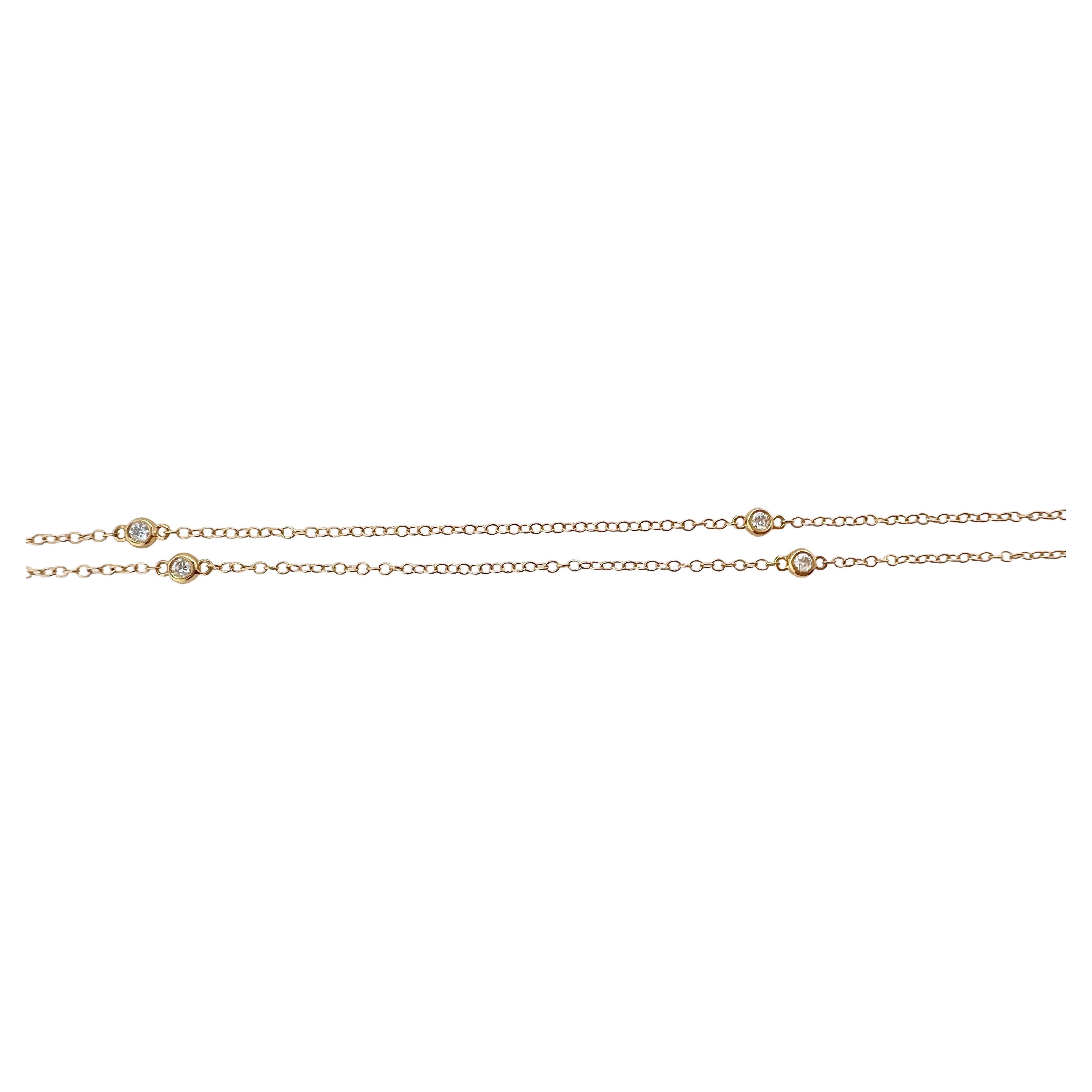 Women's or Men's 18k Yellow Gold Contemporary Diamond Pendent Necklace For Sale