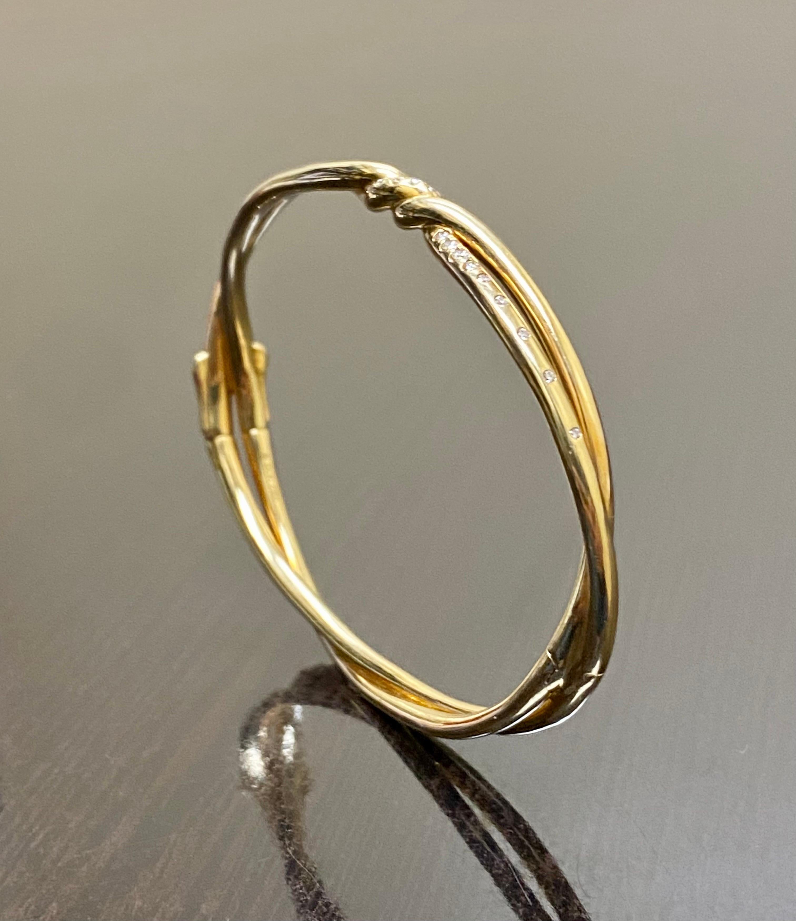 Moderne David Yurman Bracelet Continuance Center Twist en or jaune 18 carats en vente