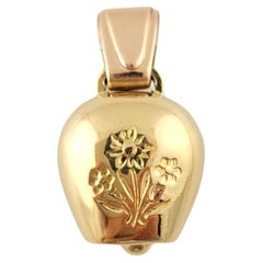 18K Yellow Gold Cowbell Charm #18268
