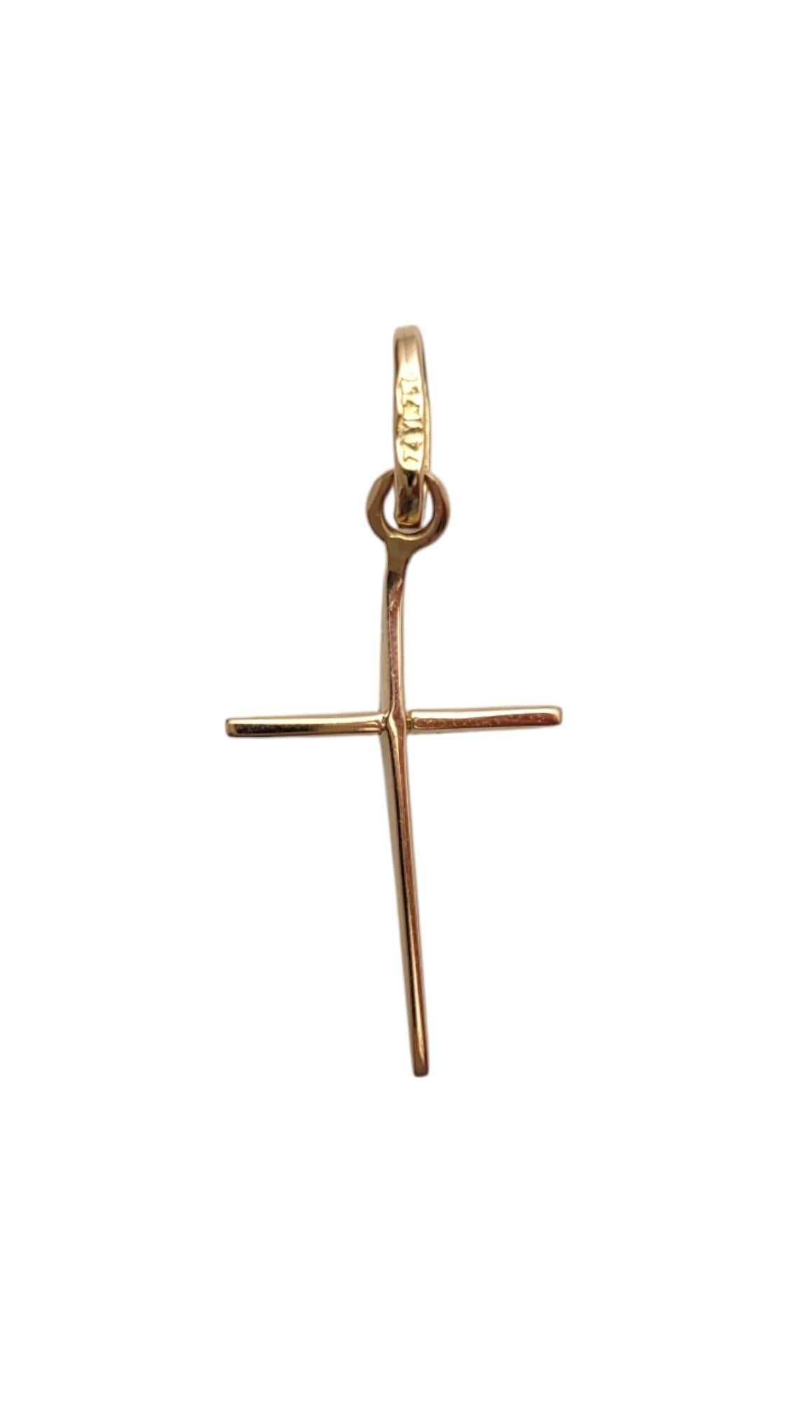 Pendentif Croix en or jaune 18K #19824 Pour femmes en vente