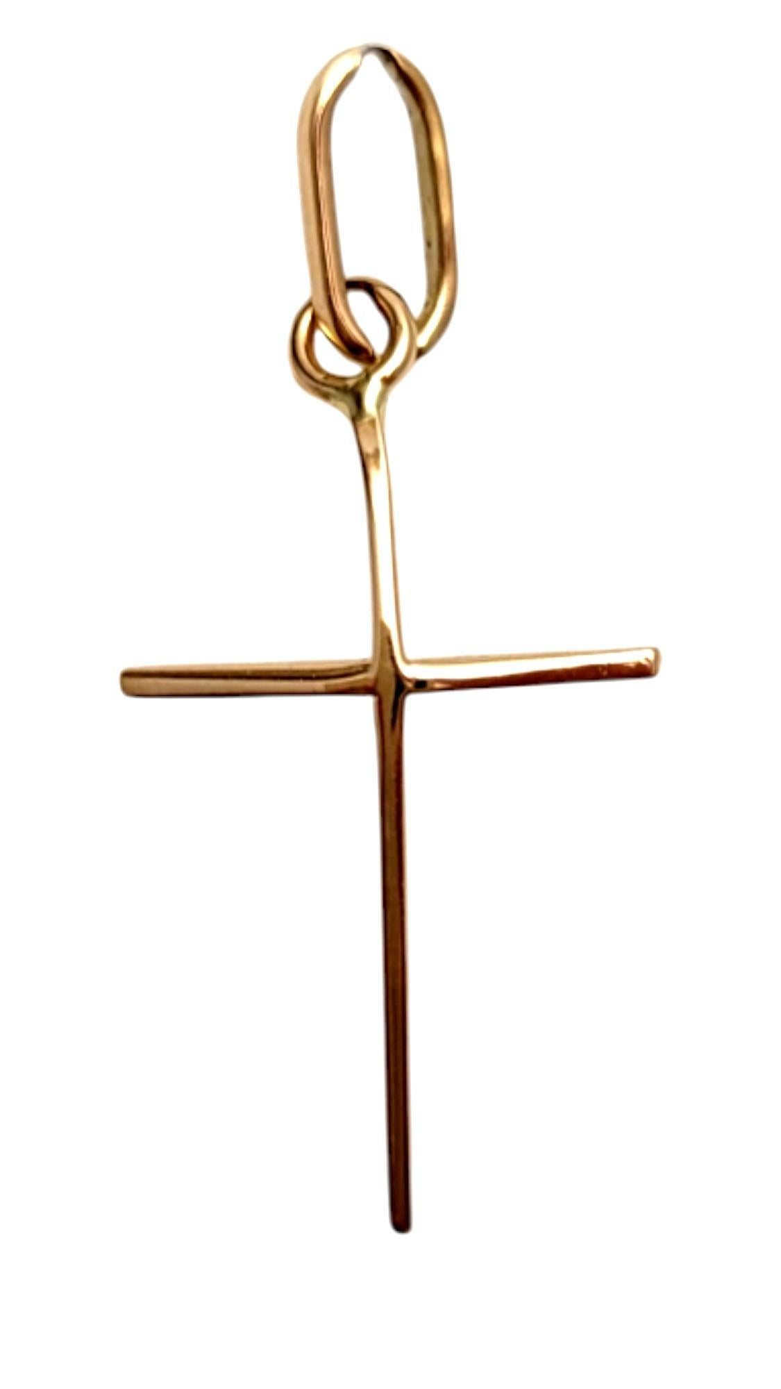 18K Yellow Gold Cross Pendant #19824