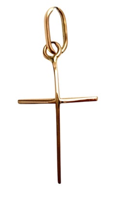 18K Yellow Gold Cross Pendant #19824