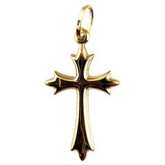 18K Yellow Gold Cross Pendant #22502