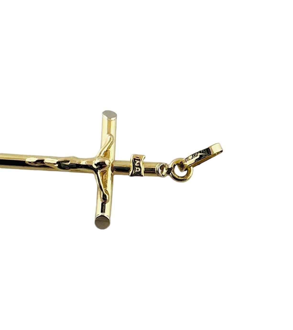 18 Karat Gelbgold Kruzifix-Kreuz-Anhänger #15543 3