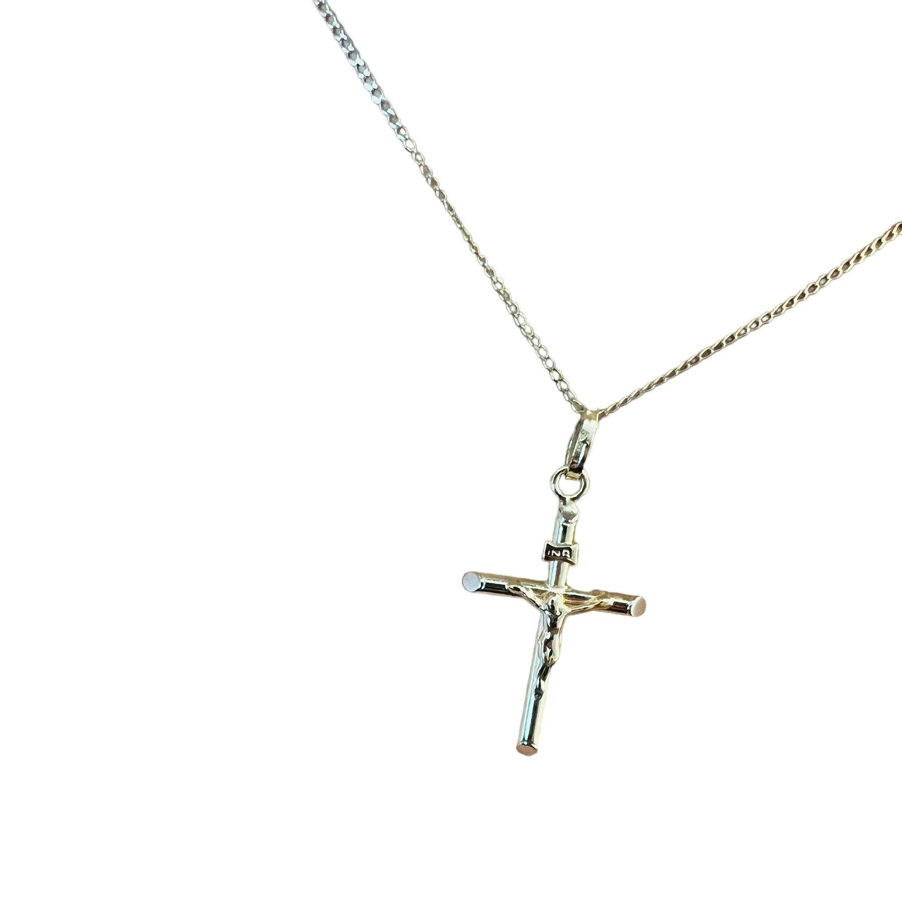 18 Karat Gelbgold Kruzifix-Kreuz-Anhänger #15543 4