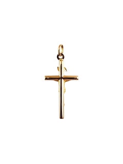 18K Yellow Gold Crucifix Pendant #22500