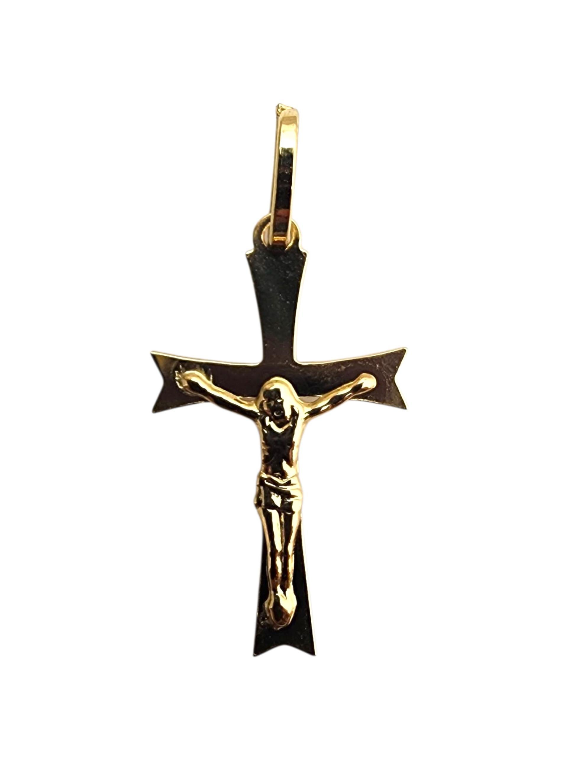 Ciondolo Crocifisso in oro giallo 18K #22738